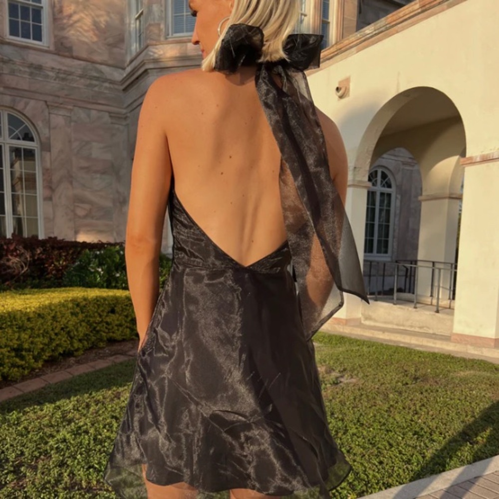 Black bow dress